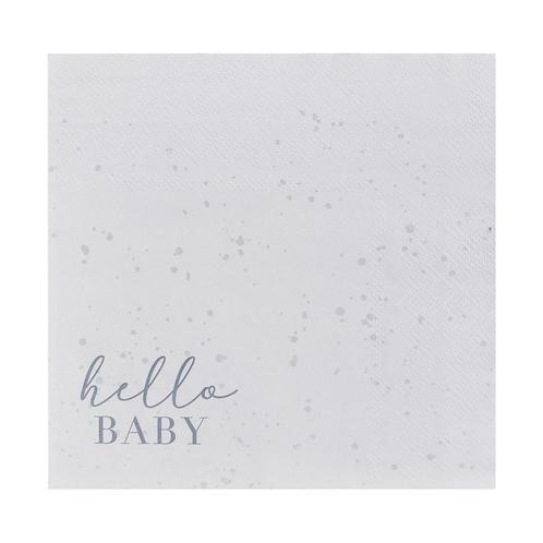 Servetten Hello Baby 16,5cm 16st, Hobby en Vrije tijd, Feestartikelen, Nieuw, Verzenden