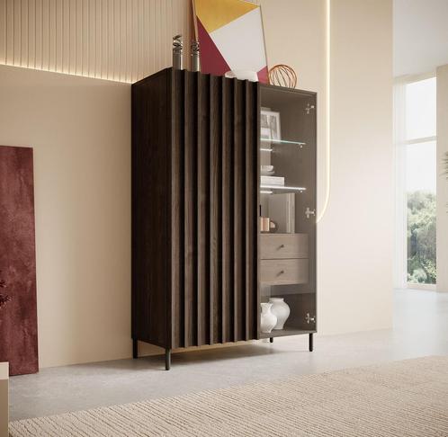 Meubella Dressoir Paz donker eiken 90 cm, Huis en Inrichting, Kasten | Dressoirs, 25 tot 50 cm, Nieuw, 50 tot 100 cm, Verzenden
