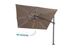 Platinum Challenger Zweefparasol T2 Premium Glow 3x3 m. -, Tuin en Terras, Parasols, Verzenden, Nieuw, Zweefparasol, Kantelbaar