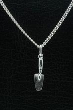 Zilveren Metseltroffel ketting hanger - recht, Verzenden, Nieuw