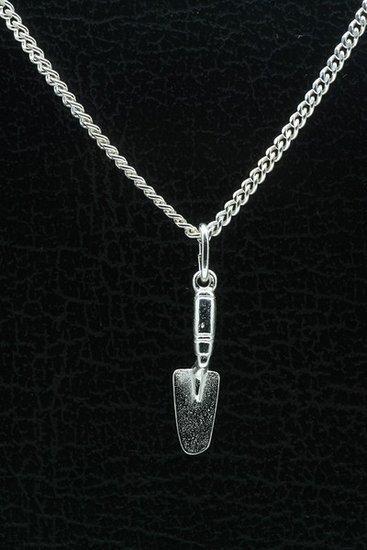Zilveren Metseltroffel ketting hanger - recht, Sieraden, Tassen en Uiterlijk, Kettinghangers, Verzenden
