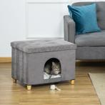 TRUUSK 2-in-1 Kattengrot Voetenbank - Kussen - Houten Poten, Verzenden, Nieuw