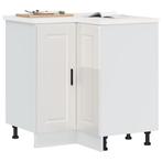 vidaXL Keuken hoekonderkast Porto bewerkt hout hoogglans, Huis en Inrichting, Keuken | Keukenelementen, Verzenden, Nieuw, Wit