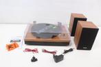 Platenspeler incl twee externe speakers Lenco LS-301WD Hout, Verzenden, Zo goed als nieuw