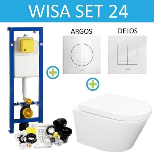 Wisa XS Toiletset set24 Wiesbaden Vesta Rimless 52 cm met, Doe-het-zelf en Verbouw, Sanitair, Overige typen, Nieuw, Ophalen of Verzenden
