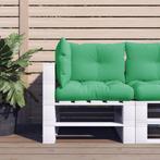vidaXL Palletkussens 3 st stof groen, Huis en Inrichting, Verzenden, Nieuw, Groen