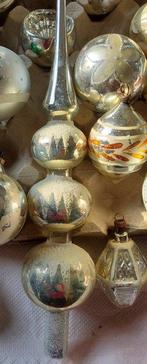 Kerstballen (30) - Glas - 29 oude kerstballen +piek, Diversen, Kerst, Nieuw