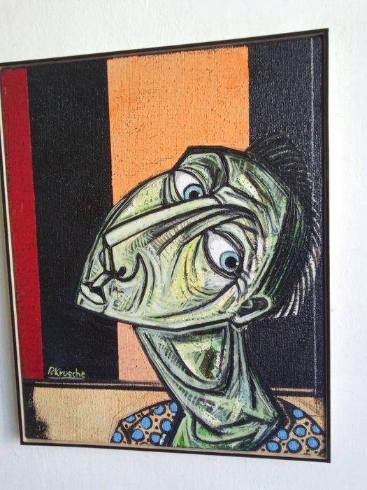 Peter Krusche - Er schaut, Antiek en Kunst, Kunst | Designobjecten