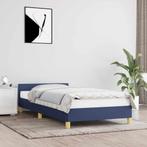 Hoofdeinde Bedframe 100x200cm Blauw | OP = OP Retourdeal, 100 cm, Eenpersoons, Blauw, Nieuw