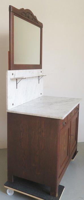 Hoog dressoir - Carrara marmer, Antiek en Kunst, Kunst | Designobjecten
