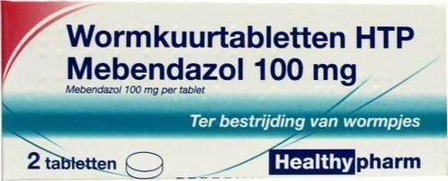 Wormkuurtabletten HTP Mebendazol 100 mg - 2 tabletten, Diversen, Verpleegmiddelen, Nieuw, Verzenden