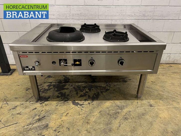 RVS Nayati woktafel wokfornuis 3 branders 150 cm Propaan gas, Zakelijke goederen, Horeca | Keukenapparatuur, Nieuw zonder verpakking