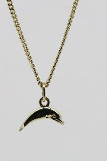 Gouden Dolfijn ketting hanger, Sieraden, Tassen en Uiterlijk, Kettinghangers, Verzenden