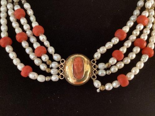 Zonder Minimumprijs - Armband - 18 karaat Geel goud Koraal -, Sieraden, Tassen en Uiterlijk, Antieke sieraden
