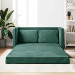 vidaXL Slaapbank vloermodel 2-in-1 122x204x55 cm fluweel, Verzenden, Nieuw, Stof, Minder dan 150 cm