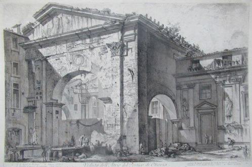 Italië - Rome; Giovan Battista Piranesi - Veduta dell’Atrio, Boeken, Atlassen en Landkaarten