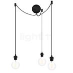 Umage Cannonball Hanglamp 3-lichts, zwart - met globe lichtb, Verzenden, Nieuw, Glas