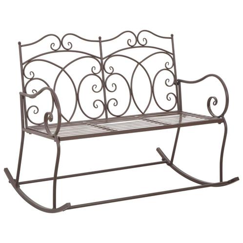 vidaXL Tuinbank 104 cm ijzer antiekbruin, Tuin en Terras, Tuinbanken, Nieuw, Metaal, Verzenden
