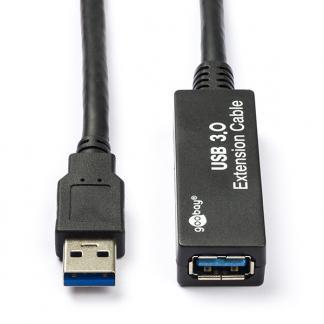 Actieve USB verlengkabel | 5 meter | USB 3.0, Computers en Software, Pc- en Netwerkkabels, Nieuw, Verzenden
