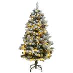 vidaXL Kunstkerstboom met scharnieren 150 LEDs en, Diversen, Kerst, Nieuw, Verzenden