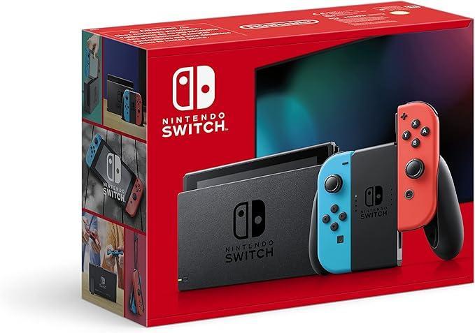 Nintendo Switch Console Set Blauw / Rood V2 in Doos (Nett..., Spelcomputers en Games, Spelcomputers | Nintendo Switch, Zo goed als nieuw