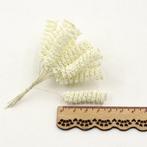 Foam Curly Stamen Bacca pick Creme 12/bundel voor corsages, Nieuw, Ophalen of Verzenden