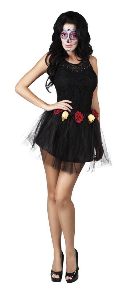 Tutu rokje Day of the dead (Dia de los Muertos), Kleding | Dames, Carnavalskleding en Feestkleding, Nieuw, Verzenden
