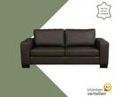 Leren bank Enjoy - 2,5 zits - Hermes Caffe (donkerbruin) -, Nieuw, Ophalen of Verzenden, Rechte bank, Modern