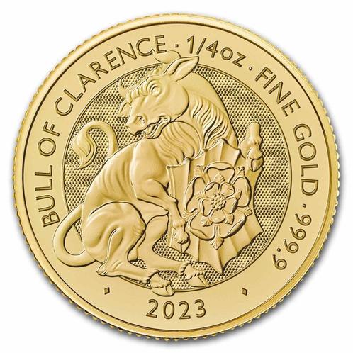 Gouden Tudor Beast - The Bull of Clarence 1/4 oz 2023, Postzegels en Munten, Munten | Europa | Niet-Euromunten, Losse munt, Goud