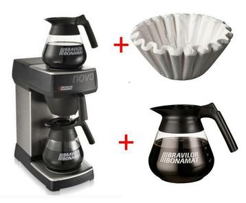Koffiezetter Bravilor Novo met 2 kannen en 1000 filters beschikbaar voor biedingen
