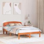 vidaXL Bedframe met hoofdeinde Bruin 120 x 190 cm Massief, Verzenden, Nieuw, Bruin, Hout