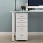 [en.casa] Kantoorkast Kökar ladekast op wielen 69x28x41 cm w, Verzenden, Nieuw in verpakking