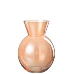 J-Line vaas Lucy - glas - oranje - large, Huis en Inrichting, Woonaccessoires | Vazen, Nieuw, Verzenden