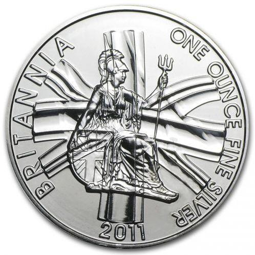 Britannia 1 oz 2011, Postzegels en Munten, Munten | Europa | Niet-Euromunten, Losse munt, Zilver, Overige landen, Verzenden