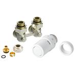 Haakse design aansluitset met thermostaatknop - 16mm, Doe-het-zelf en Verbouw, Verzenden, Nieuw
