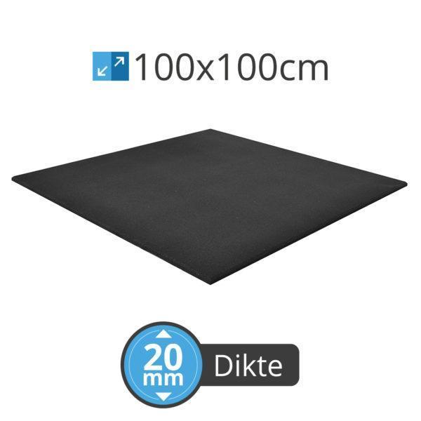 FIT PRO 100x100x2 zwart rubber sport vloer Cross fitness, Sport en Fitness, Overige Sport en Fitness, Nieuw, Ophalen of Verzenden