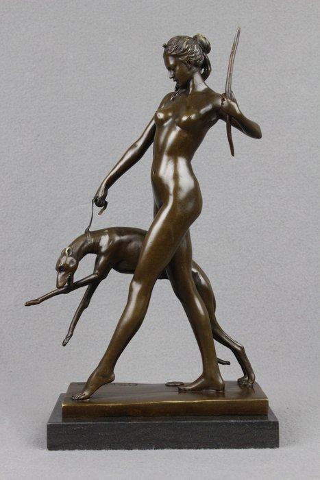 After Edward McCartan (1879-1947) - sculptuur, Goddess Diana, Antiek en Kunst, Antiek | Keramiek en Aardewerk