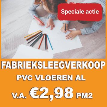 FABRIEKSLEEGVERKOOP! Verschillende partijen pvc vloeren beschikbaar voor biedingen