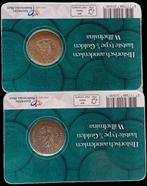 Nederland. Wilhelmina. 1/2 Gulden 1929/1930, 2 coincards uit, Postzegels en Munten, Munten | Nederland