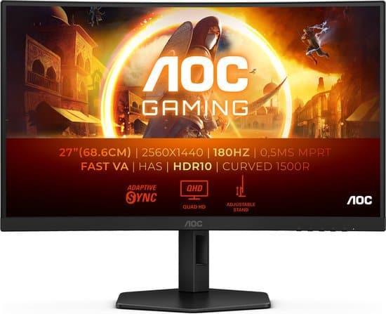 AOC CQ27G4X - Curved QHD Gaming Monitor - 180hz -, Computers en Software, Monitoren, Verzenden