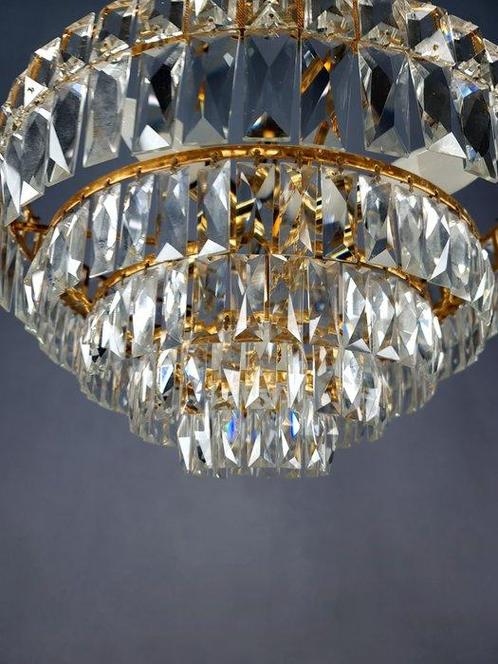 Plafondlamp - Kristal, Metaal, Antiek en Kunst, Curiosa en Brocante