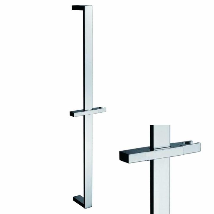 Wiesbaden chroom messing glijstang+glijstuk vierkant 700mm, Doe-het-zelf en Verbouw, Sanitair, Ophalen of Verzenden