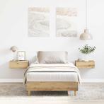 vidaXL Bedframe zonder matras spaanplaat artisanaal, Eenpersoons, Bruin, Verzenden, Nieuw