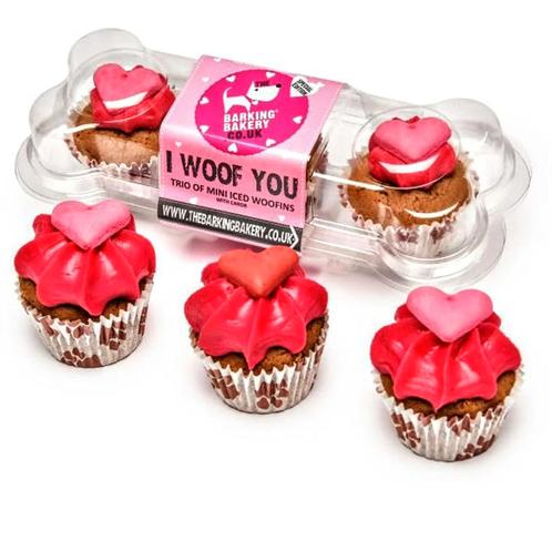 Barking Bakery Trio Mini Iced I Woof You Valentine, Dieren en Toebehoren, Honden-accessoires, Nieuw, Verzenden