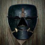 Signed Japan Wooden Noh Mask of OKINA -   by