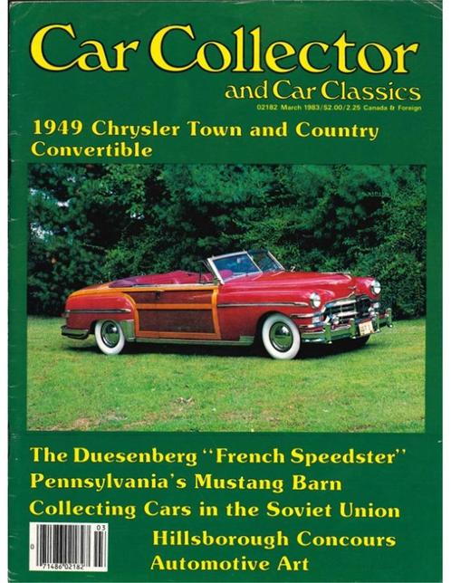 1983 CAR COLLECTOR AND CAR CLASSICS MAGAZINE 03 ENGELS, Boeken, Auto's | Folders en Tijdschriften