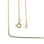 Gouden Venetiaanse schakel ketting | 44,5 cm (veerring), Sieraden, Tassen en Uiterlijk, Kettingen, Ophalen of Verzenden, Gebruikt