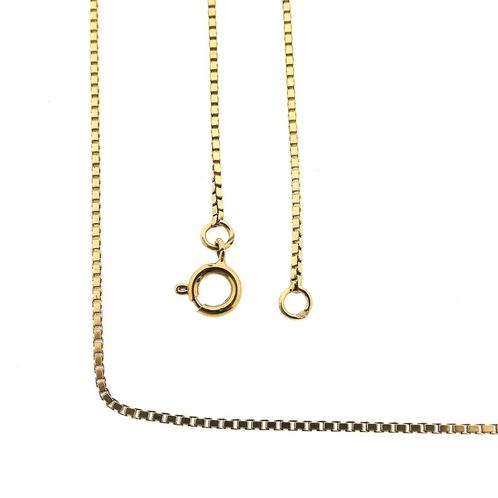 Gouden Venetiaanse schakel ketting | 44,5 cm (veerring), Sieraden, Tassen en Uiterlijk, Kettingen, Overige kleuren, Gebruikt, Goud