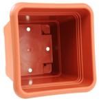 Bloembak Nora kunststof terracotta - 40 x 40 x 32 cm, Tuin en Terras, Verzenden, Nieuw