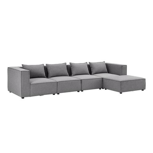 Modulaire Bank / Hoekbank Domas XL - Donkergrijs - Stoffen b, Huis en Inrichting, Banken | Bankstellen, Nieuw, Verzenden